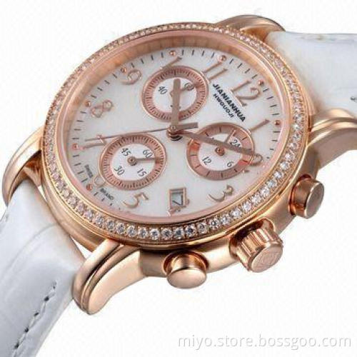 Multifunction Watch with Stainless Steel and Leather Strap, Unique and Novelty Items